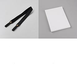 Черный 1Ремешок для очков из коровьей кожи, с железной фурнитурой, чёрные, 465x21x2 мм