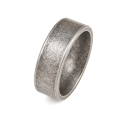 Antik Silber Farbe 304 Edelstahl-Finger-Ringe für Männer, Antik Silber Farbe, 8 mm, Innendurchmesser: 20 mm