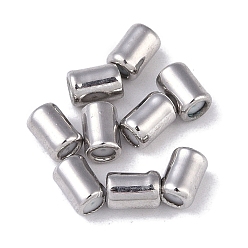 Платина Стойки обшивки латунные бусины, с резиновой, ползунки, колонка, платина, 6x4 мм, отверстие : 0.5 мм