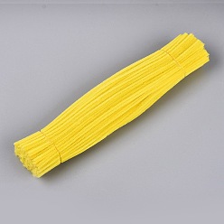 Yellow Pipe Cleaners, DIY Chenille Stem Tinsel Garland Craft Wire, Yellow, 300~305x5~7mm, about 95~100 strip/bundle