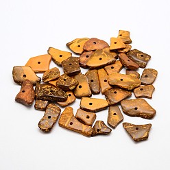 Peru Chip Coconut Beads, Peru, 14~21x9~15x2~5.5mm, Hole: 1.5mm, about 1182pcs/500g