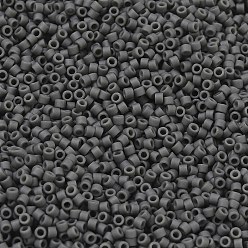 (DB2409)Matte Opaque Charcoal MIYUKI Delica Beads, Cylinder, Japanese Seed Beads, 11/0, (DB2409)Matte Opaque Charcoal, 1.3x1.6mm, Hole: 0.8mm, about 2000pcs/10g