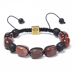 Red stone bracelet Handmade Natural Stone Bracelet with Colorful Beads and Tree of Life Charm