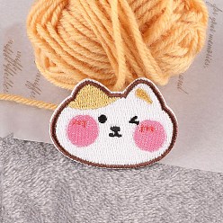 Cat Shape Самоклеящиеся пластыри для компьютеризированной вышивки животных, аксессуары для костюма, аппликация, форма кошки, 35x48 мм