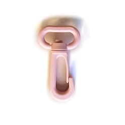 Pink Пластиковые поворотные застежки-лобстеры с помпоном, поворотный карабин-лобстер, розовые, 55 мм, отверстие : 20 мм