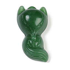 Темно-Зеленый Стеклянные подвески, лиса прелести, темно-зеленый, 34x19x13 мм, отверстие : 0.8 мм