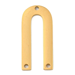 Золотой Ионное покрытие (ip) 304 звенья компонентов люстры из нержавеющей стали, лазерная резка, форма арки, золотые, 25x11.5x1 мм, отверстие : 1.4 мм