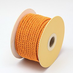 Orange Nylon Threads, Milan Cords/Twisted Cords, Orange, 3mm, about 21.87 yards(20m)/roll