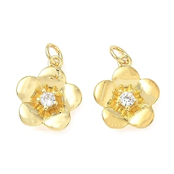 Настоящее золото 18K Латунные микро проложить кубического циркония подвески, , долговечный, без кадмия и без свинца, стойки покрытие, с целью перехода в кольце, реальный 18 k позолоченный, 15.5x13.5x3.5 мм, отверстие : 3.6 мм
