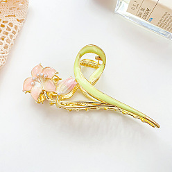 pink 11.5CM Шикарная металлическая заколка для женской прически с изображением крупных акульих зубов