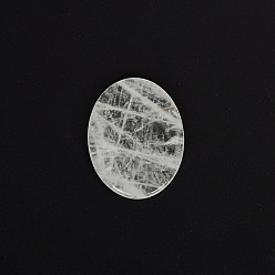 Cristal de Quartz Pierres d'inquiétude en cristal de quartz naturel, outils de massage, ovale, 45x35mm