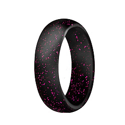 Black Flash Red Sparkling Silicone Ring - Glittery, European and American Style, Couple Ring.