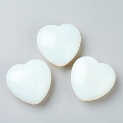 Opalite Opalite Beads, No Hole/Undrilled, Heart, 44.5~45x45~46x20.5~21mm
