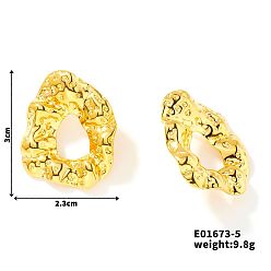 Другие Модные 304 серьги-гвоздики из нержавеющей стали, золотые, 30x23 мм