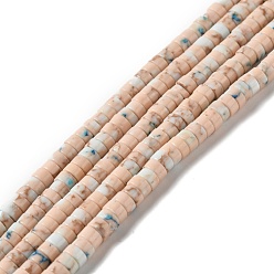 Фора Синтетические имперские нитки из бисера яшмы, окрашенные, Плоский круглый / диск, оранжевые, 4.5x1.5~2.5 мм, отверстие : 0.8 мм, около 152~155 шт / нитка, 15.04~15.35 дюйм (38.2~39 см)