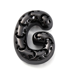 Letter G Латунные подвески, стойки покрытие, долговечный, без кадмия и без свинца, подвески с полыми буквами, Буква G, 22x16x7.5 мм, отверстие : 4.7x3 мм