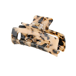 leopard print Модная заколка для волос из уксуснокислотного материала толщиной 8.2 см, прямоугольной формы, разносторонний