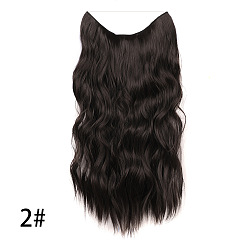 2# Extensions de cheveux longs ondulés d'aspect naturel avec ligne de poisson et clips invisibles