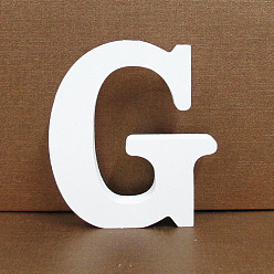 Letter G Letter Wooden Ornaments, for Home Wedding Decoration Shooting Props, Letter.G, 100x100x15mm