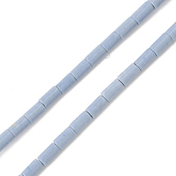 Васильковый Нити бусин из искусственного камня лавы ручной работы, колонка, яркие глазированный фарфор, васильковый, 4.5x2.5 мм, отверстие : 0.7 мм, около 85 шт / нитка, 14.96~15.16'' (38~38.5 см)