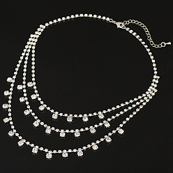 Picture color Sparkling Short Diamond Necklace for Women - Fashionable and Elegant N059