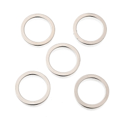 Платина Латунные соединительные колечки, плоское кольцо, стойки покрытие, долговечный, без свинца и без кадмия, платина, 18x1 мм, внутренний диаметр: 14.5 мм