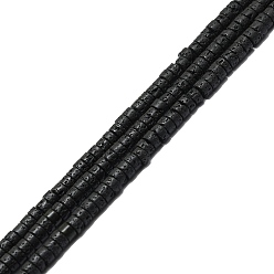 Lava Rock Natural Lava Rock Beads Strands, Heishi Beads, Flat Round/Disc, 4~4.5x2.5mm, Hole: 0.6mm, about 152pcs/strand, 15.04''(38.2cm)