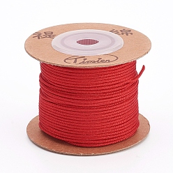 Red Nylon Cords, String Threads Cords, Round, Red, 1.5mm, about 27.34 yards(25m)/roll