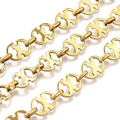 Настоящее золото 18K Ионное покрытие (ip) 304 цепи с овальными звеньями из нержавеющей стали, несварные, реальный 18 k позолоченный, 13.5x9.5x1.4 мм