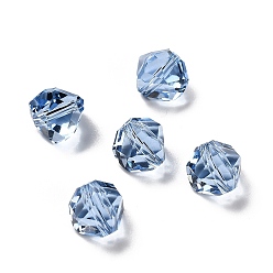Васильковый Стекло имитация австрийских хрустальных бусин, многоугольник, граненые, васильковый, 7x7.5x7.5 мм, отверстие : 1.2 мм