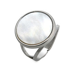 Нержавеющая Сталь Цвет Плоские круглые 304 манжеты из нержавеющей стали белого цвета для женщин, цвет нержавеющей стали, 18 мм, внутренний диаметр: регулируемый