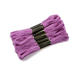 Фиолетовый Хлопковые нитки для вязания крючком, вышивальные нитки, пряжа для ручного вязания кружева, фиолетовые, 1.4 мм, около 8.20 ярдов (7.5 м) / моток, 8 мотков/набор
