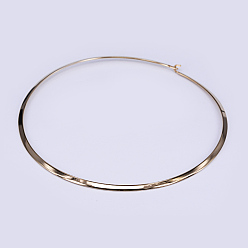 Real 18K Gold Plated 304 Stainless Steel Choker Necklaces, Rigid Necklaces, Real 18K Gold Plated, 5.31 inch(13.5cm)