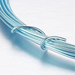 Pale Turquoise Round Aluminum Craft Wire, for DIY Arts and Craft Projects, Pale Turquoise, 12 Gauge, 2mm, 5m/roll(16.4 Feet/roll)