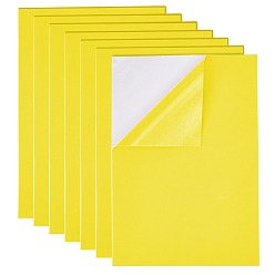 Yellow Sponge EVA Sheet Foam Paper Sets, With Adhesive Back, Antiskid, Rectangle, Yellow, 30x21x0.1cm