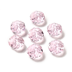 Pearl Pink Glass Imitation Austrian Crystal Beads, Faceted, Rondelle, Pearl Pink, 8x5~5.5mm, Hole: 1.2~1.5mm