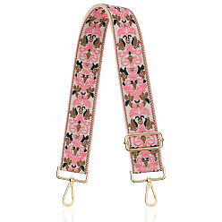 Hot Pink Ethnic Style Embroidered Adjustable Strap Accessory, Hot Pink, 130x5cm