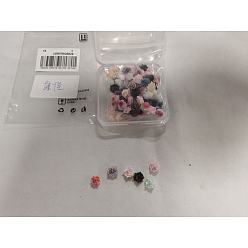 (52) Непрозрачная лаванда 100шт. пластиковые кабошоны, цветок, разноцветные, 10x10x5.5 мм