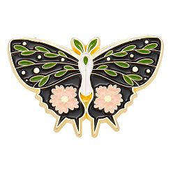 XZ6953 Retro Flower Butterfly Alloy Brooch Pin for Fashion Clothes and Bags