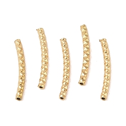 Золотой 304 шарики из нержавеющей стальной трубы, алмазная огранка, изогнутая трубка, золотые, 20x2 мм, отверстие : 1 мм