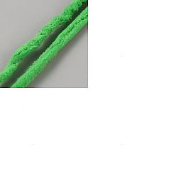Зеленый лайм Полиэфирная пряжа, для детского пальто, жилет, шарф, шляпа, зеленый лайм, 7x2 мм