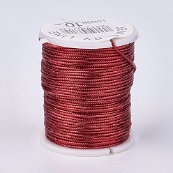 Темно-Красный Металлическая нить, темно-красный, 1 мм, около 10.93 ярдов (10 м) / рулон, 10 рулон / мешок