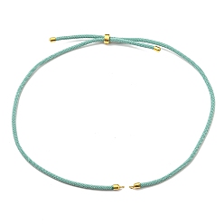 Dark Sea Green Nylon Cords Necklace Making, with Golden Brass Findings, Long-Lasting Plated, Dark Sea Green, 22~22.8 inch(56~58cm), Hole: 1.7mm
