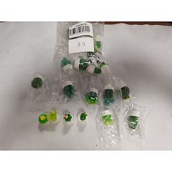 Зеленый 24шт 12 стили кактус миниатюрные украшения, аксессуары для домашнего кукольного домика с микро-ландшафтом, притворяясь опорными украшениями, зелёные, 17~28x17.5~22.5x23~39 мм, 2 шт / стиль