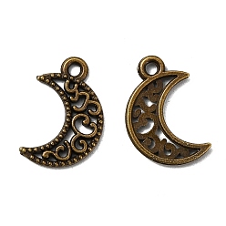 Античная Бронза Сплавочные подвески тибетского стиля, луна, без кадмия, без никеля и без свинца, античная бронза, 17.5x11.5x1.5 мм, отверстие : 2 мм, Около 860 шт / 500 г