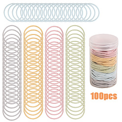 100 sticks/can of macaron color series Fashionable Colorful Elastic Hairband for Girls - Versatile Hair Accessory