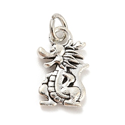 Дракон Подвески из тибетского сплава, без кадмия и без свинца, долговечный, Китайские знаки, дракон, 16x13x3 мм, отверстие : 3.2 мм