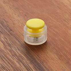 Champagne Yellow Plastic Cord Locks Clip Ends, Double Hole Drawstring Stopper Fastener Buttons, Champagne Yellow, 17x16.5mm