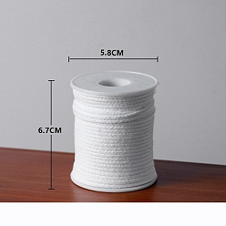 White Cotton Candle Wicks, Unbleached Smokeless Candle Wicks, White, Spool: 5.8x6.7cm, 50m/roll