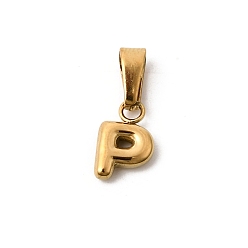 Letter P 304 подвески из нержавеющей стали, Письмо ~ Z, ионное покрытие (ip), золотые, Письмо P, 10x6.5x2.5 мм, отверстие : 6x3 мм